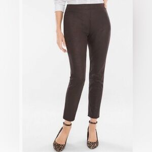 Chico’s Faux Suede Brown Pants size M/10